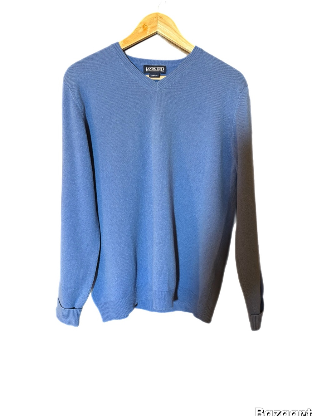 Land’s End 100% cashmere blue sweater